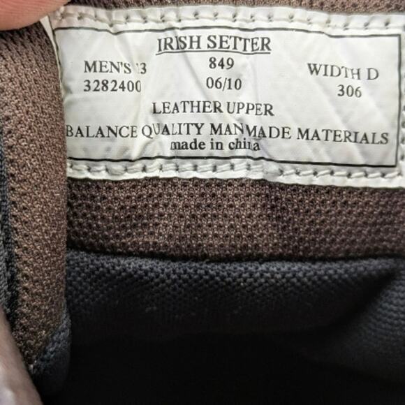 Red Wing Irish Setter 849 Waterproof Soft Toe Leather Boots Size 13D   S4007 main image 6